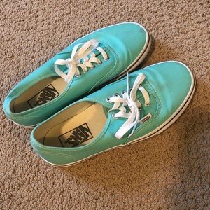 Teal Vans great condition!